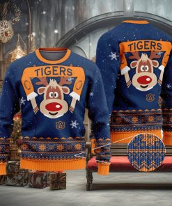 Reindeer Auburn Tigers Christmas 3D Printed Ugly Christmas Sweater