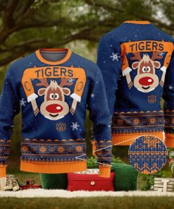 Reindeer Auburn Tigers Christmas 3D Printed Ugly Christmas Sweater