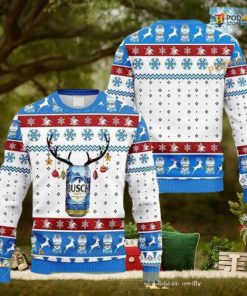Reindeer Busch Beer Ugly Christmas 3D Sweater, Friends Christmas Sweater