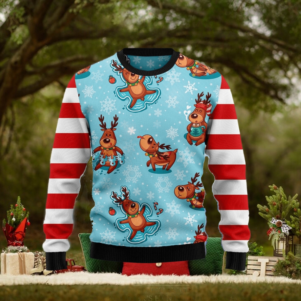 Reindeer Cute Ugly Christmas Sweater Gift Men Women Reindeer Cute Ugly Christmas Sweater Gift Men Women