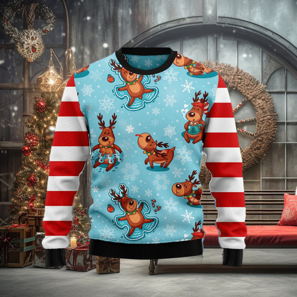 Reindeer Cute Ugly Christmas Sweater Gift Men Women Reindeer Cute Ugly Christmas Sweater Gift Men Women