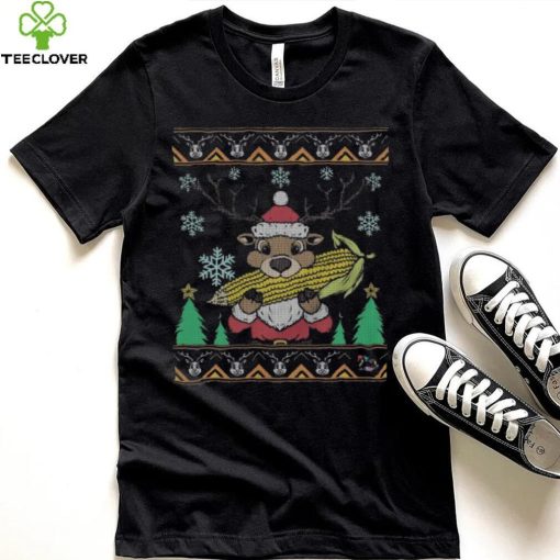 Reindeer Eat Corn ugly christmas Shirt