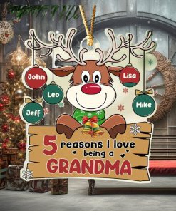 Reindeer Family Balls, Personalized Ornament