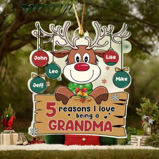 Reindeer Family Balls, Personalized Ornament