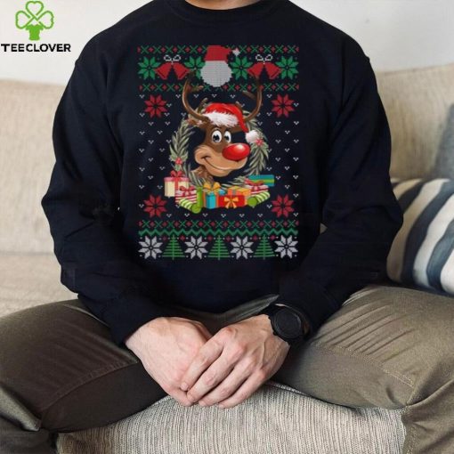 Reindeer Santa Hat Ugly Christmas Sweater Funny Xmas Gifts