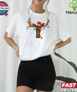 Reindeer Santa hat moose Christmas ball 2024 shirt