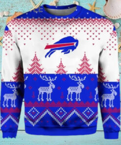 Reindeer Ugly Christmas Sweater Buffalo Bills
