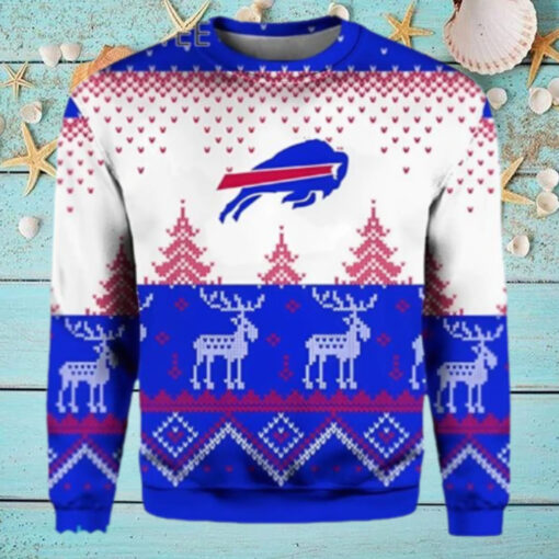 Reindeer Ugly Christmas Sweater Buffalo Bills