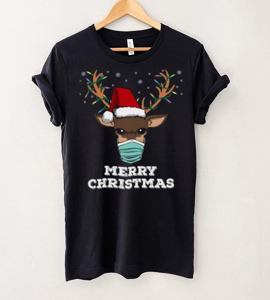Reindeer face mask quarantine Merry Christmas t shirt Reindeer face mask quarantine Merry Christmas t shirt