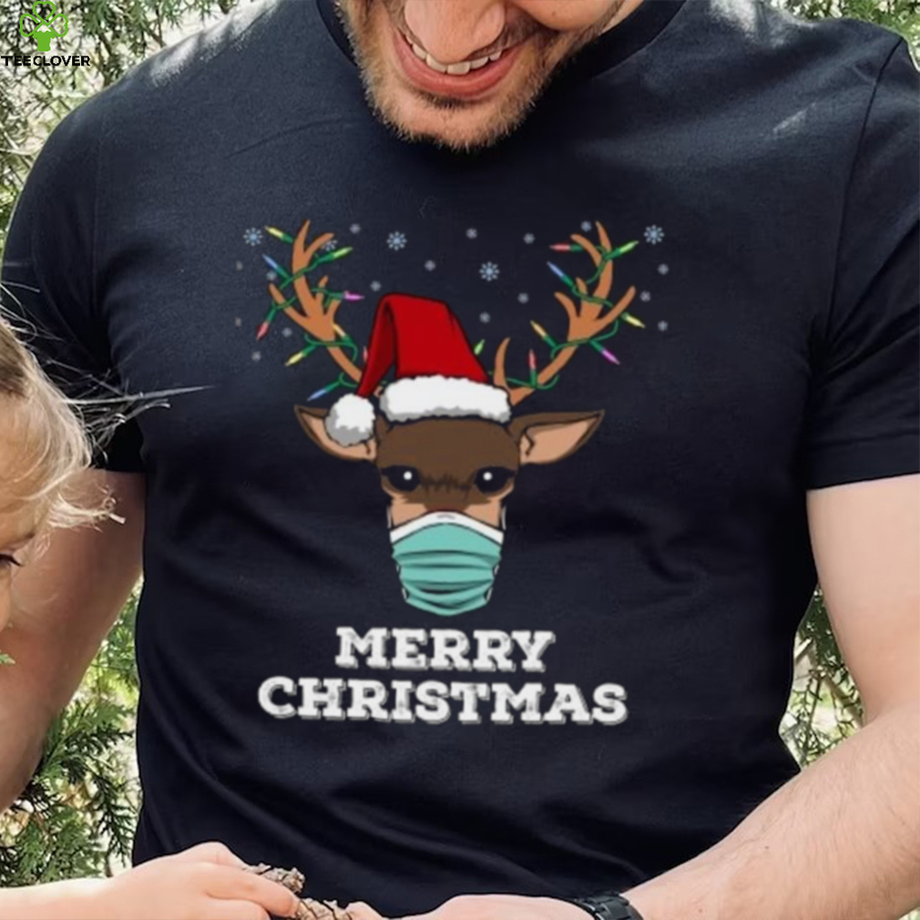 Reindeer face mask quarantine Merry Christmas t shirt Reindeer face mask quarantine Merry Christmas t shirt