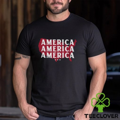 Repeating America Unisex Tee Christian Patriotic Religious Pro Trump Republican 2021 2024 Election T Shirt