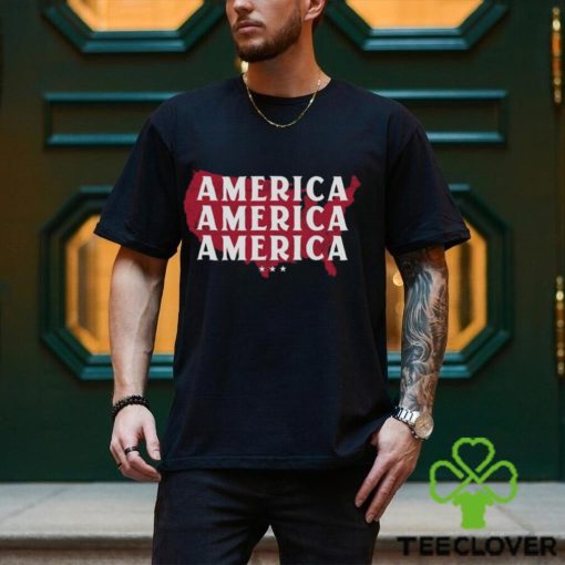 Repeating America Unisex Tee Christian Patriotic Religious Pro Trump Republican 2021 2024 Election T Shirt