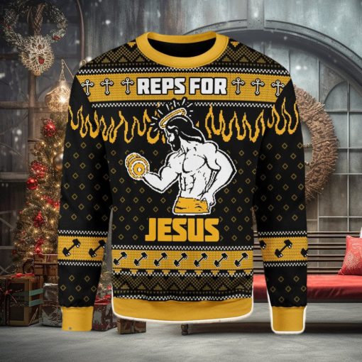 Reps For Jesus Ugly Christmas Sweater Xmas Gift Christmas Gift Sweater