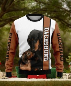 Rescued Dachshund Ugly Christmas Sweater Gift Men Women