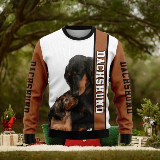 Rescued Dachshund Ugly Christmas Sweater Gift Men Women
