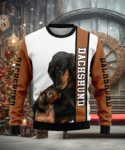 Rescued Dachshund Ugly Christmas Sweater Gift Men Women