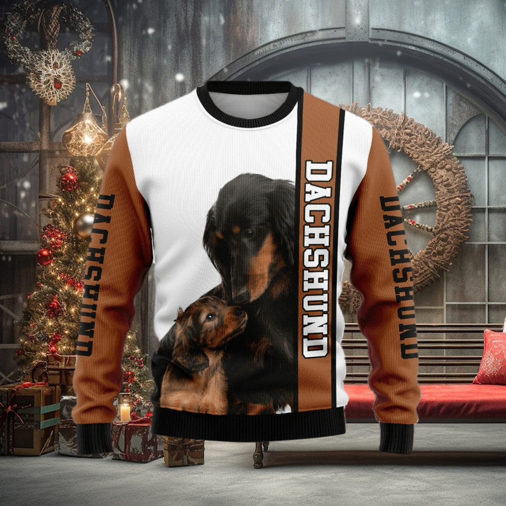Rescued Dachshund Ugly Christmas Sweater Gift Men Women Rescued Dachshund Ugly Christmas Sweater Gift Men Women
