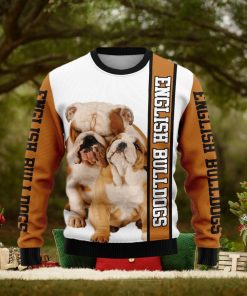 Rescued English Bulldog Ugly Christmas Sweater Gift Men Women