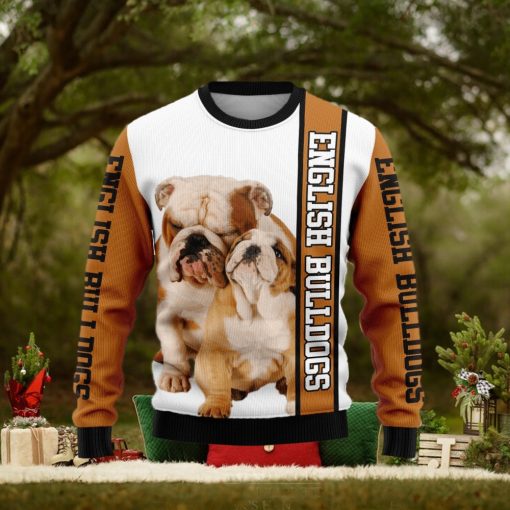 Rescued English Bulldog Ugly Christmas Sweater Gift Men Women