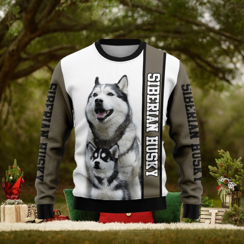 Rescued Siberian Husky Dog Lover Ugly Christmas Sweater Rescued Siberian Husky Dog Lover Ugly Christmas Sweater