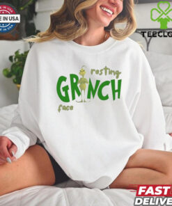 Resting Grinch Face Funny Christmas Shirt