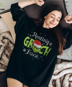 Resting Grinch Face Santa Shirt