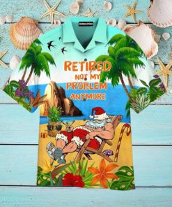Retired Santa July Festive Hawaiian Shirt