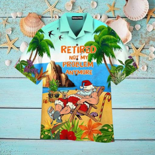 Retired Santa July Festive Hawaiian Shirt
