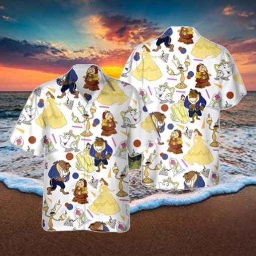Retro 90s Beauty And The Beast Disneyland Family Hawaiian Shirt Unique Gift
