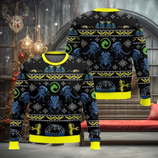 Retro Alien Xenomorph Ugly Sweater
