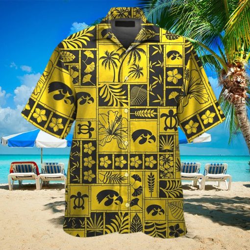 Retro Aloha NCAA Iowa Hawkeyes Hawaiian Shirt Gift For Beach Lovers