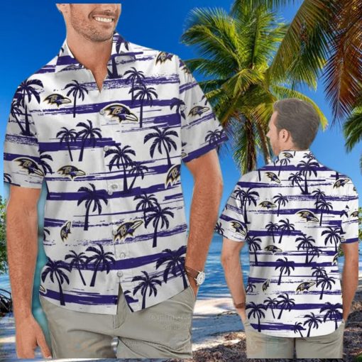 Retro Aloha NFL Baltimore Ravens Hawaiian Shirt Summer Gift For Friend