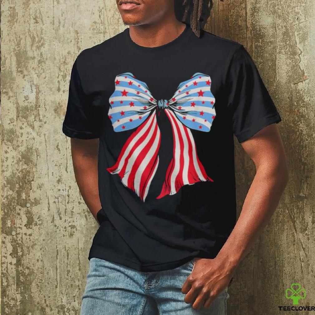 Retro American Flag Coquette Bow Patriotic 4Th Of July Women Women T shirt Retro American Flag Coquette Bow Patriotic 4Th Of July Women Women T shirt