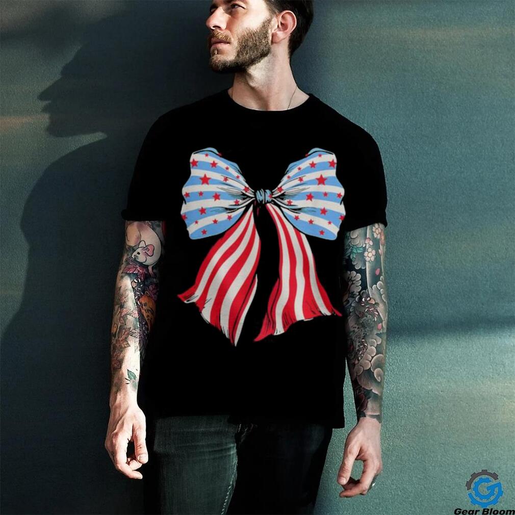 Retro American Flag Coquette Bow Patriotic 4Th Of July Women Women T shirt Retro American Flag Coquette Bow Patriotic 4Th Of July Women Women T shirt