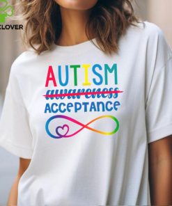 Retro Autism Acceptance Red Instead Autism shirt