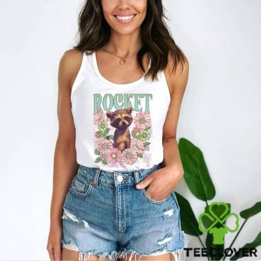 Retro Baby Rocket Raccoon Floral Shirt Guardians of the Galaxy Volume 3