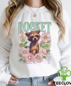Retro Baby Rocket Raccoon Floral Shirt Guardians of the Galaxy Volume 3