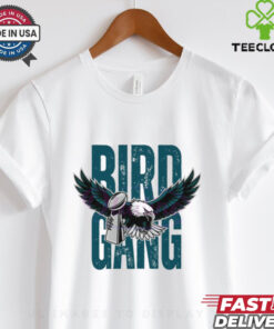Retro Bird Gang Philadelphia Eagles Trophy 2025 Super Bowl Champions Shirt