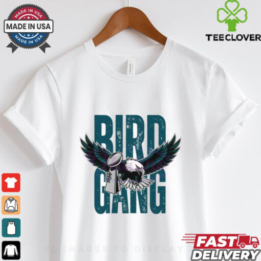 Retro Bird Gang Philadelphia Eagles Trophy 2025 Super Bowl Champions Shirt