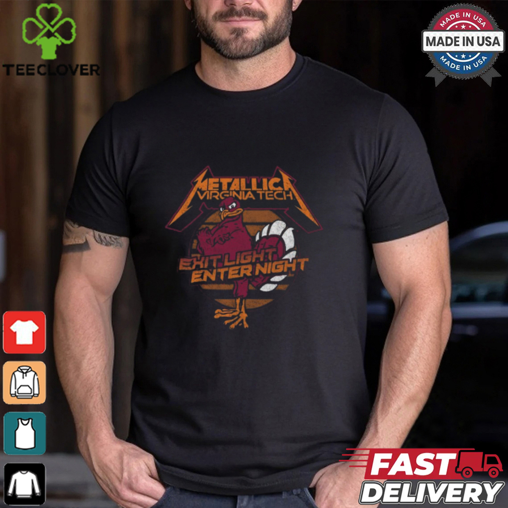 Retro Brand Black Virginia Tech Hokies Metallica Retro T Shirt Retro Brand Black Virginia Tech Hokies Metallica Retro T Shirt