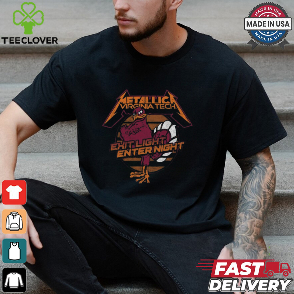 Retro Brand Black Virginia Tech Hokies Metallica Retro T Shirt Retro Brand Black Virginia Tech Hokies Metallica Retro T Shirt