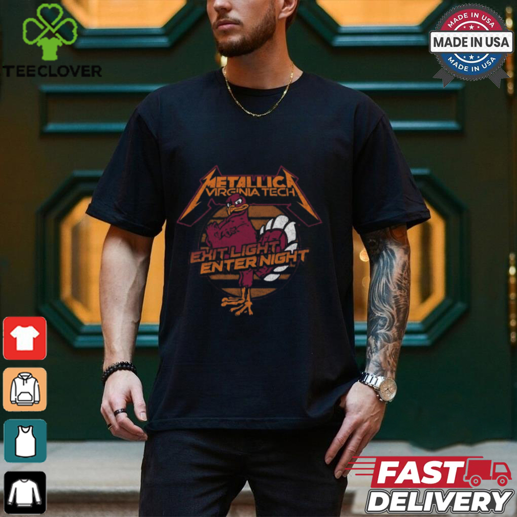 Retro Brand Black Virginia Tech Hokies Metallica Retro T Shirt Retro Brand Black Virginia Tech Hokies Metallica Retro T Shirt
