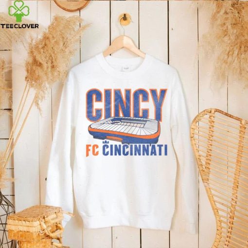 Retro Brand Youth FC Cincinnati Vintage Stadium White T Shirt