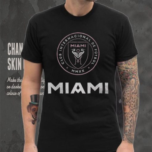 Retro Brand Youth Inter Miami CF Logo Black T Shirt