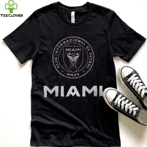 Retro Brand Youth Inter Miami CF Logo Black T Shirt