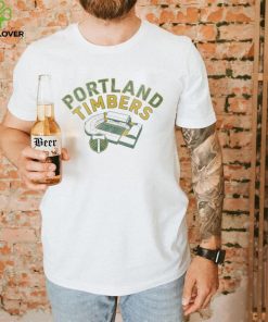 Retro Brand Youth Portland Timbers Vintage Stadium White T Shirt