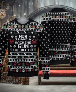 Retro Christmas Die Hard Ugly Sweater, I Have A Machine Gun Ho Ho Ho Sweater