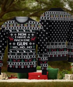 Retro Christmas Die Hard Ugly Sweater, I Have A Machine Gun Ho Ho Ho Sweater