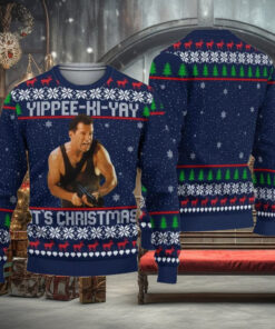 Retro Christmas Die Hard Ugly Sweater, Yippee Ki Yay Xmas Sweater