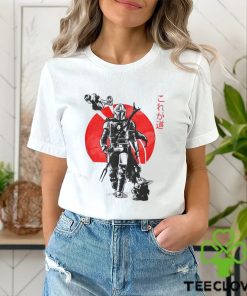 Retro Disney Star Wars Shirt The Mandalorian Child Red Sun Ink Portrait T Shirt Galaxy’s Edge Day Tee Classic